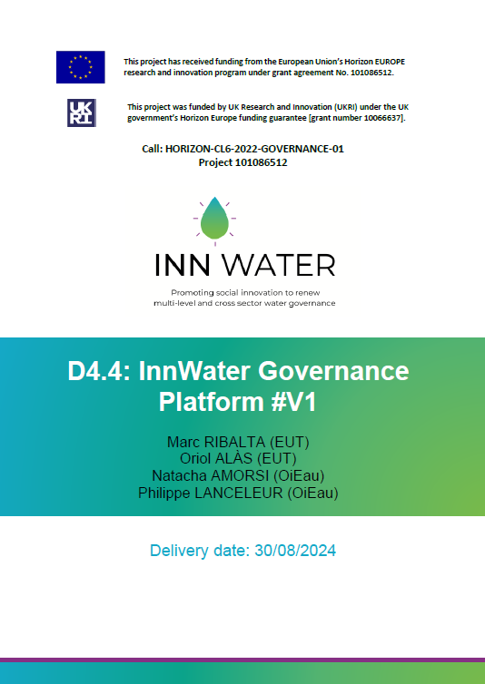 D4.4: InnWater Governance Platform #V1